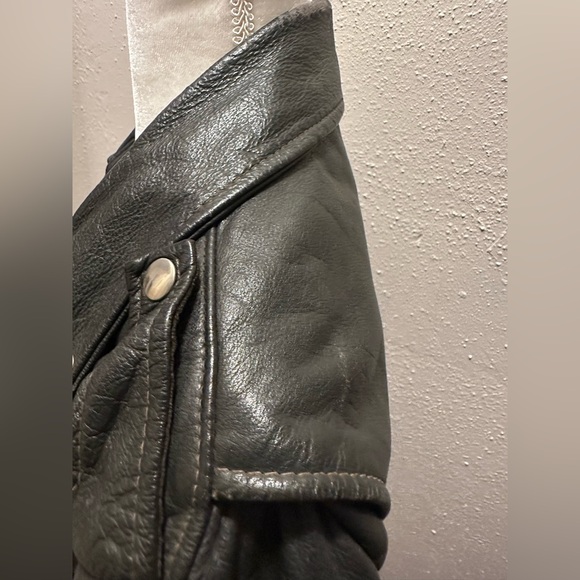 Excelled Vintage Classic Biker Leather Jacket - Picture 6 of 13